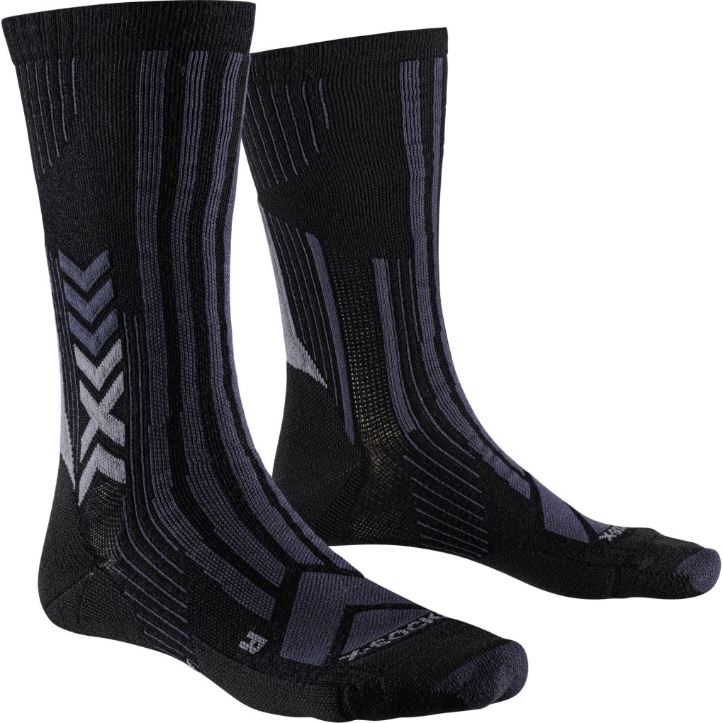 X-Socks Trekking Perform Merino Crew Socks - black/charcoal