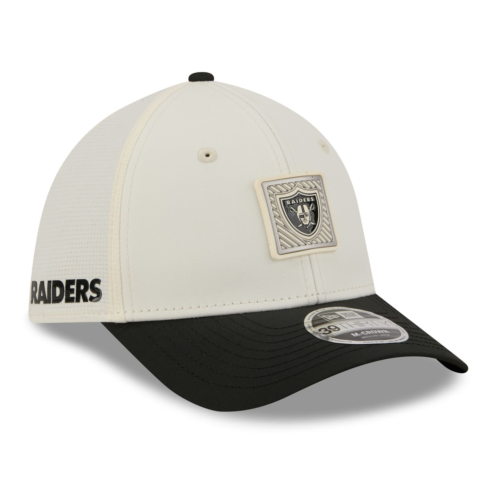 Las Vegas Raiders 2026 NFL Training Camp 39THIRTY Flex Cap Cream/Black