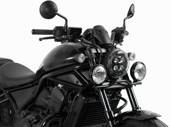 Hepco & Becker Twinlight Dual Lights (street) with mounting bracket and cable—gloss blackHONDA 1100 CMX 1100 REBEL - 2025Ref: Hbe04537A / 4009557 00 01