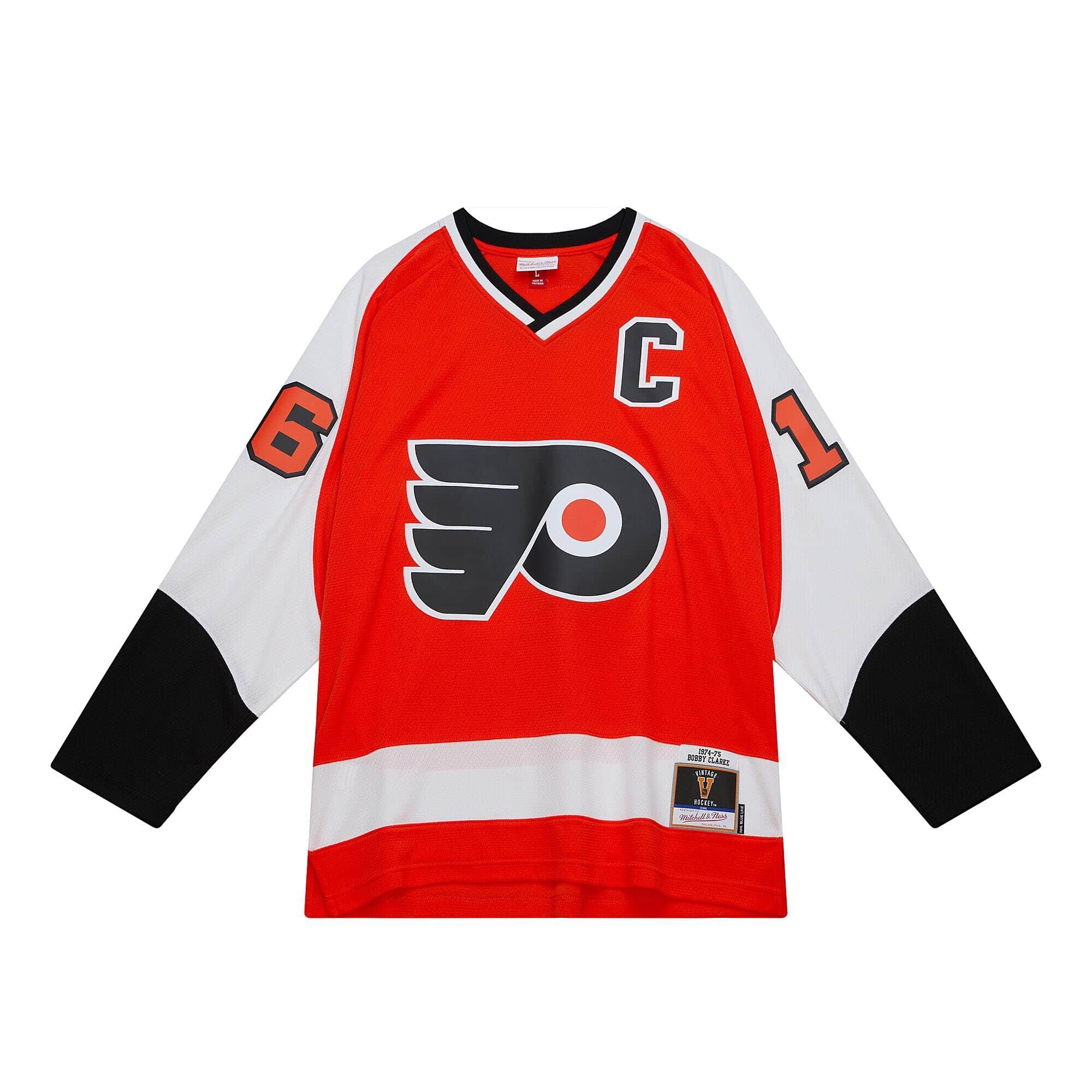 Bobby Clarke #16 Philadelphia Flyers 1974-75 Mitchell & Ness NHL Jersey
