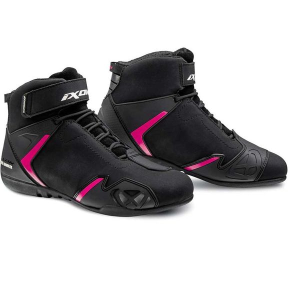 Baskets Moto Ixon GAMBLER WATERPROOF LADY - Noir / RoseRef : IX1374