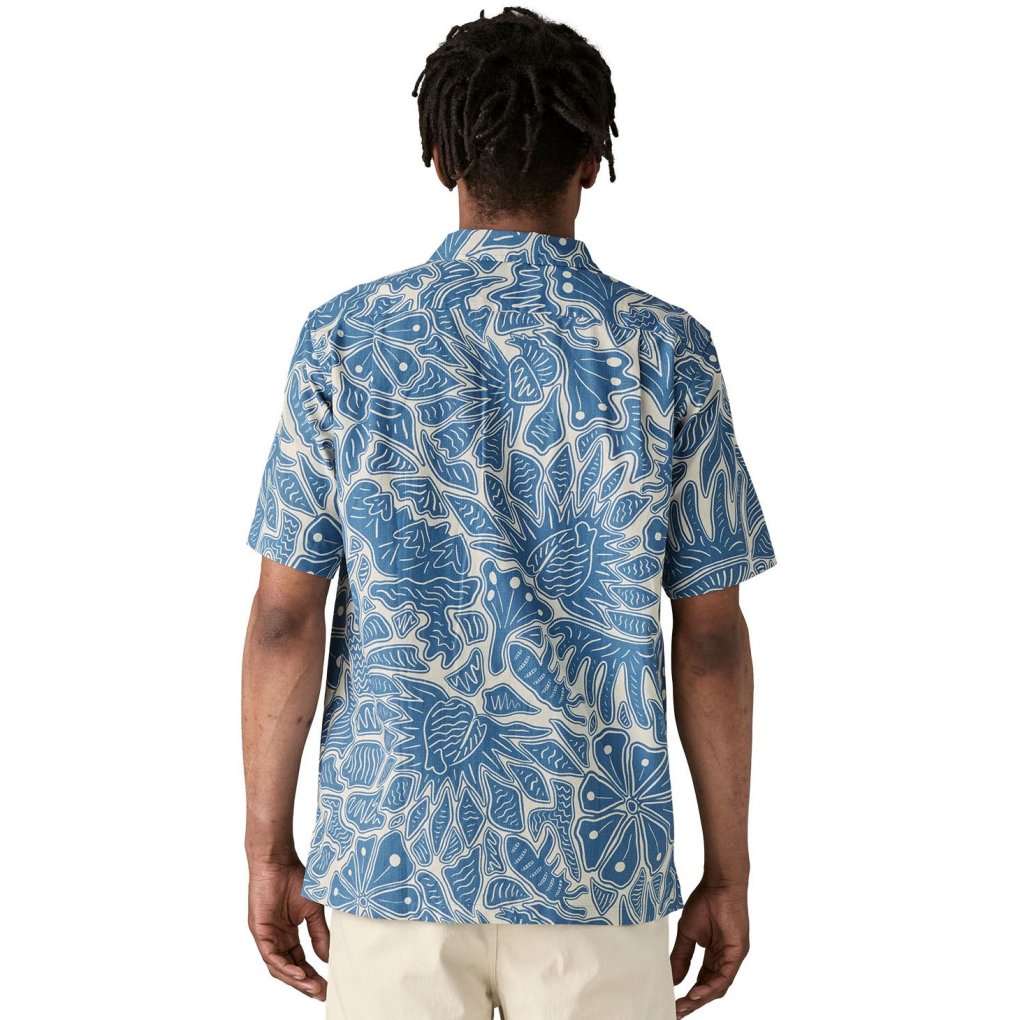 Patagonia Tidal Threads Camp Shirt Men - Bees and Flowers: Still Blue