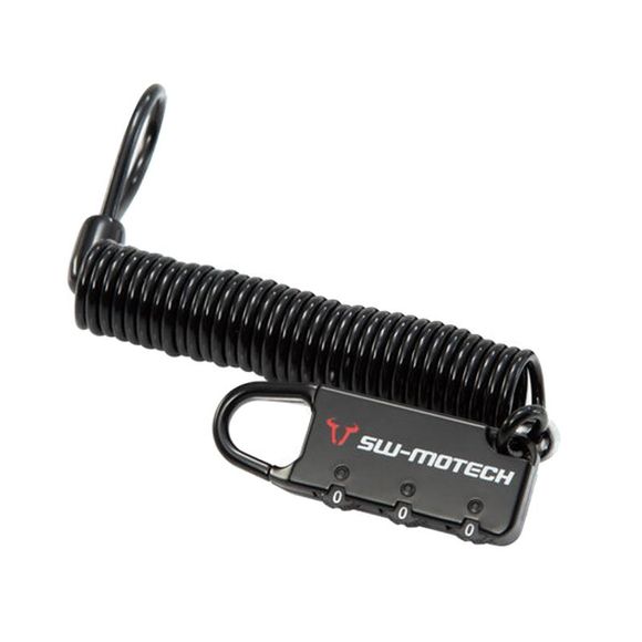 SW-MOTECH Locking Cable Lock. Black. With Code. Universal 180 cm Cable - BlackRef : SWM0032 / BC.LOC.00.002.10100/B