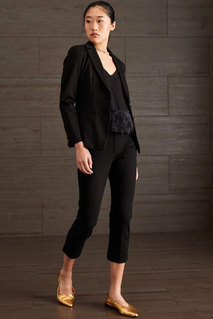 Jersey blazer - BLACK GOLD