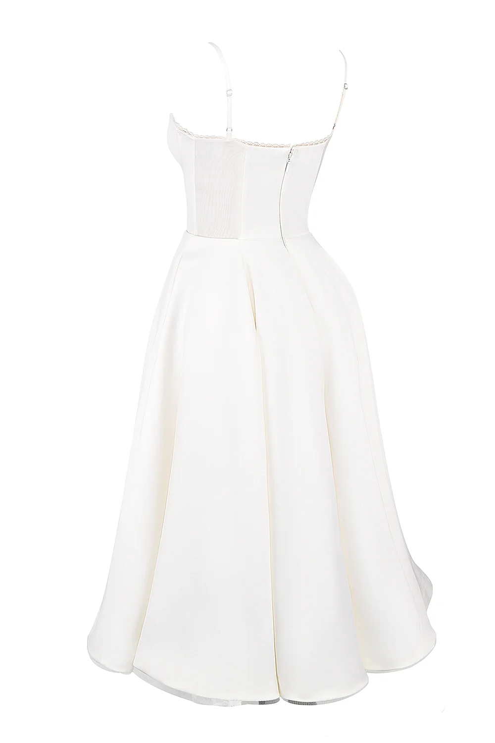 white tulle midi dress