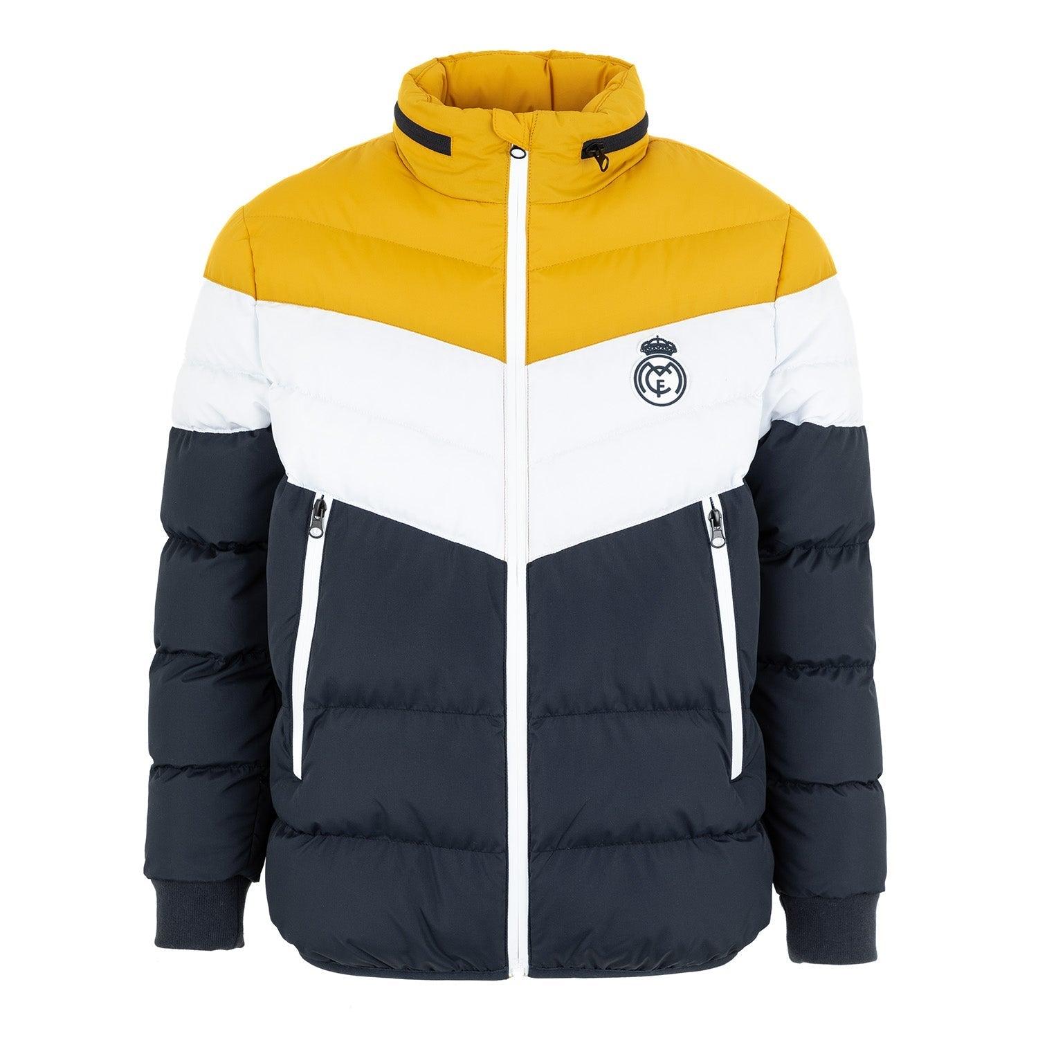 Kids Outerwear Color Block V Shaped Puffer Jacket Navy