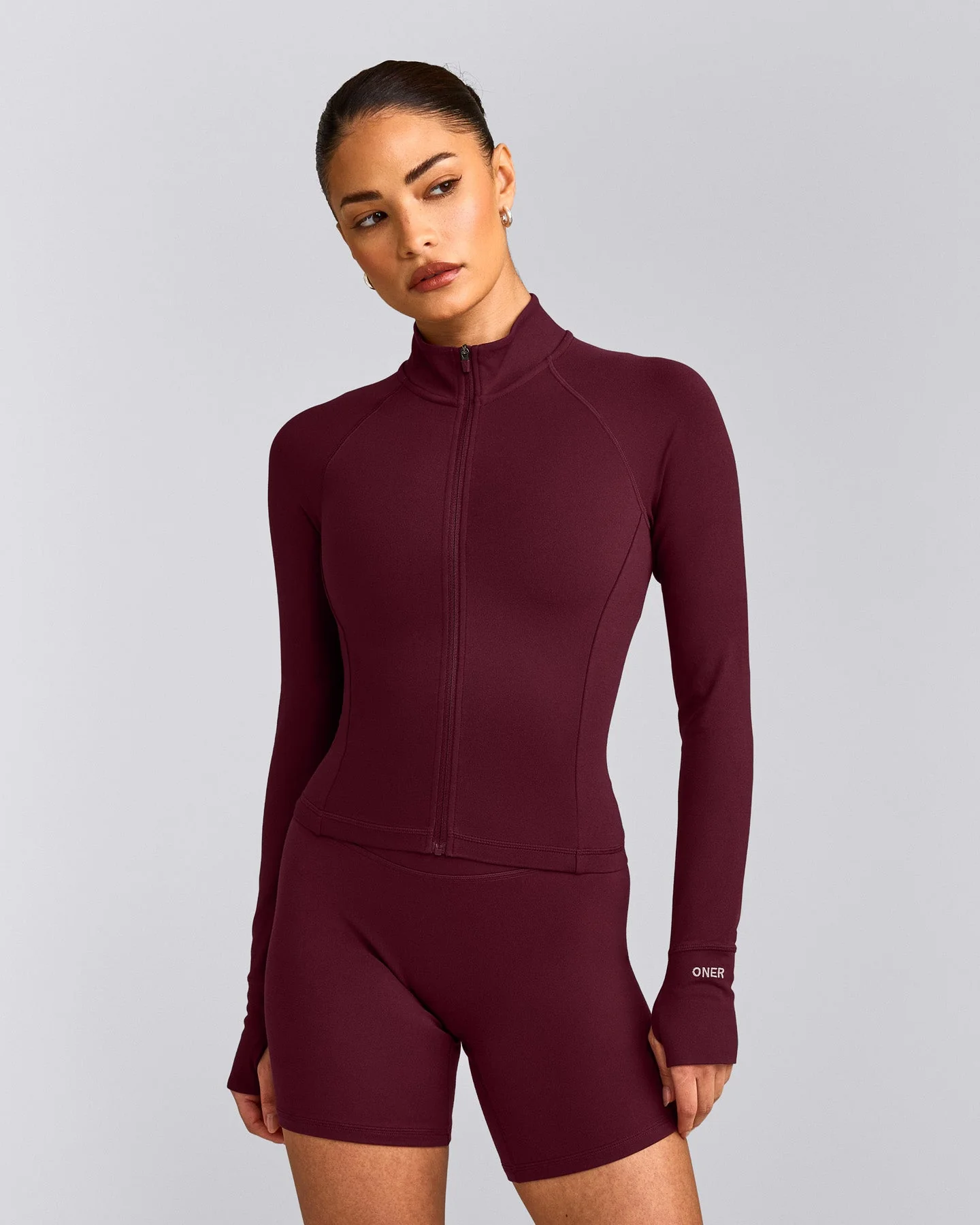 SoftMotion™ Mid Jacket with Grey Logo | Cherry Lacquer Purple