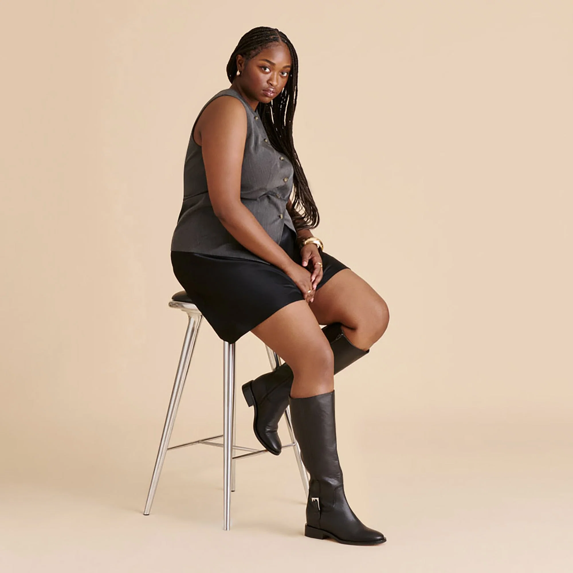 KILIAN H2O WIDE CALF BOOTS BLACK LEATHER