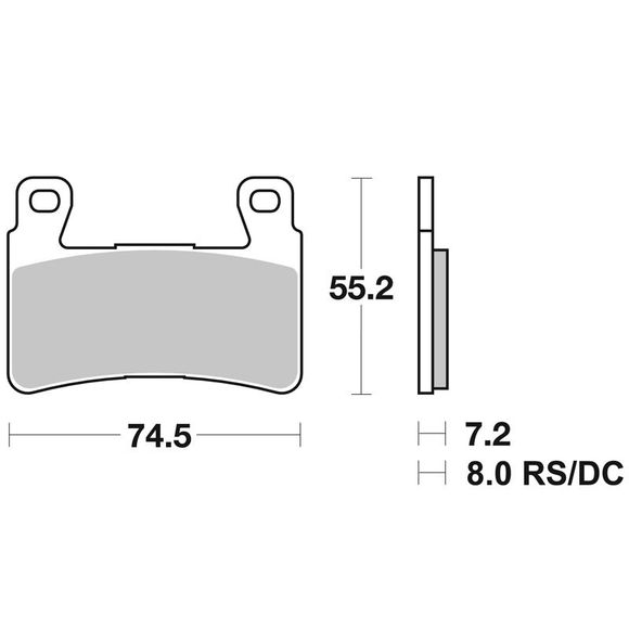 SBS 734HF Organic Front Brake PadsRef: 734HF / 734000