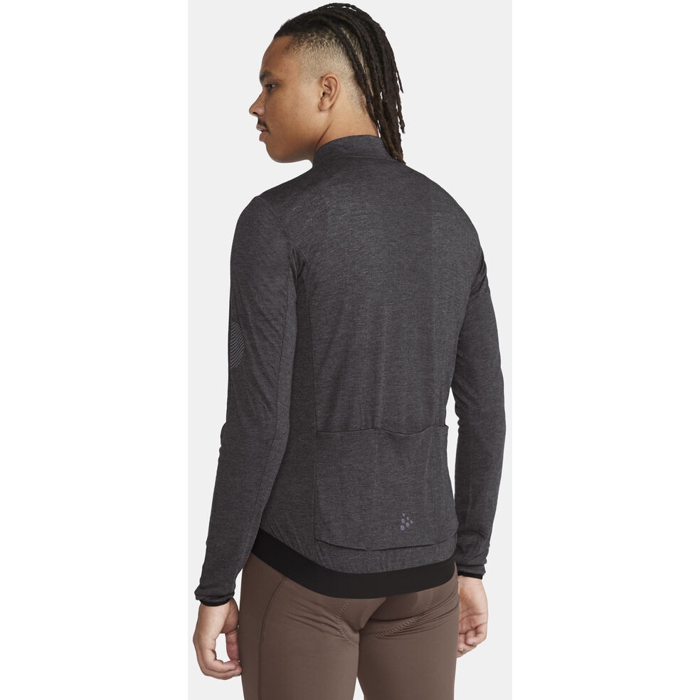 CRAFT Core Bike Essence Wool Longsleeve Jersey Men - Black-Melange