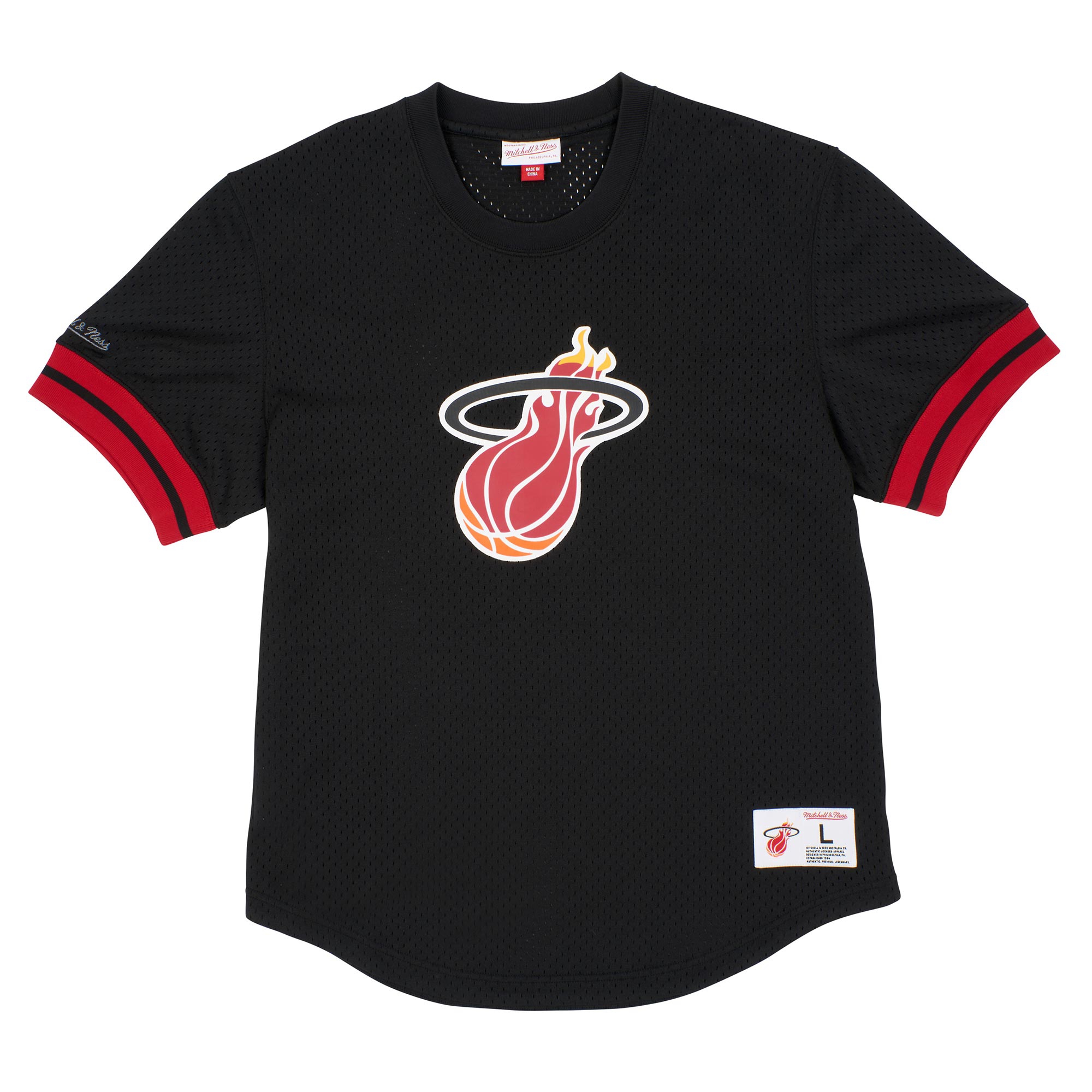 Miami Heat Mitchell & Ness Camo Reflective NBA Crew Mesh Jersey
