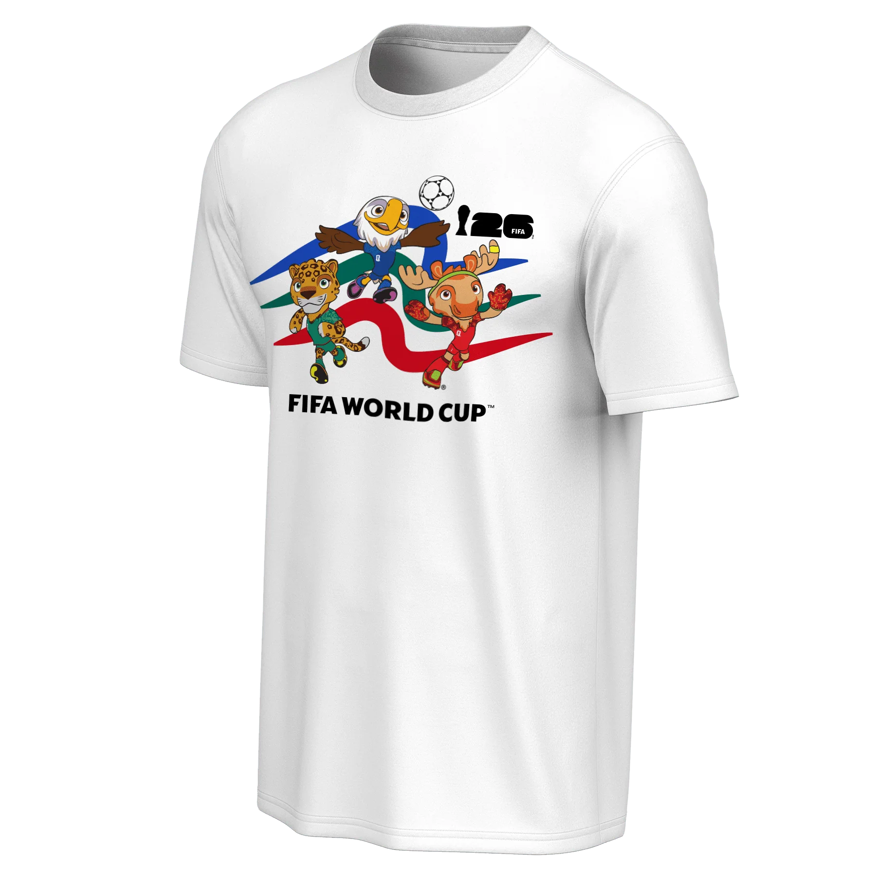 2026 Soccer Fan Collection Mascot Crew White T-Shirt - Unisex