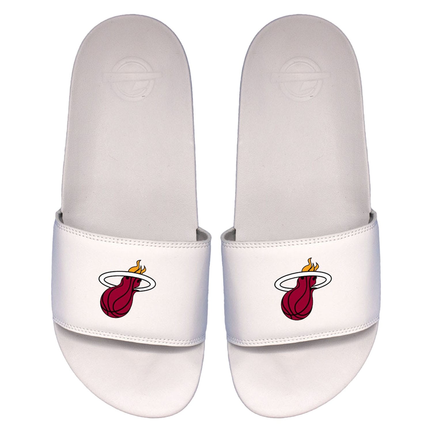 Miami Heat Primary Logo ISlide NBA Gel Slides White