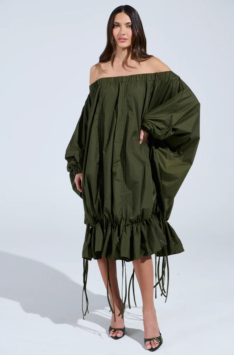 Free As Can Be Mini Dress In Olive