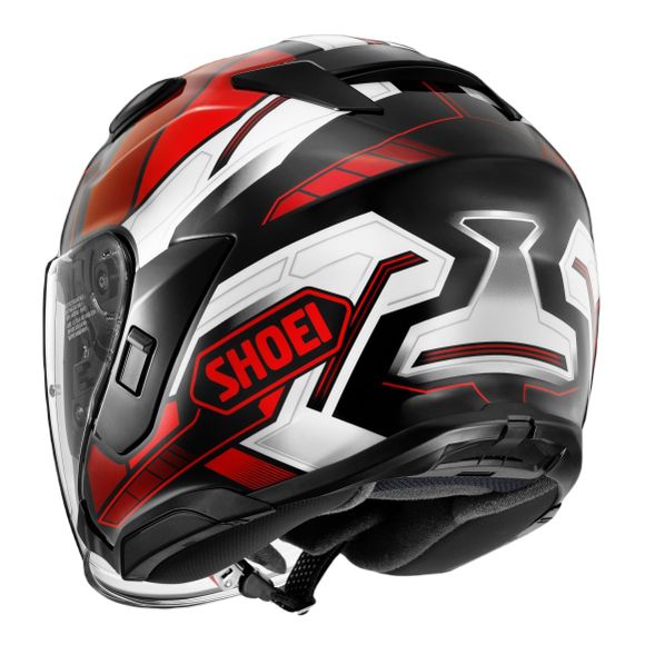 Casque jet Shoei J-CRUISE 3 - WHIZZY - Noir / RougeRef : SI0580