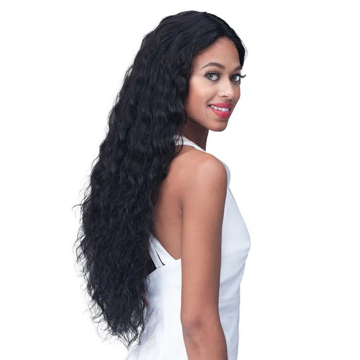 Bobbi Boss 100% Unprocessed Remy HD Lace Bundle Hair Wig -WET & WAVY 28