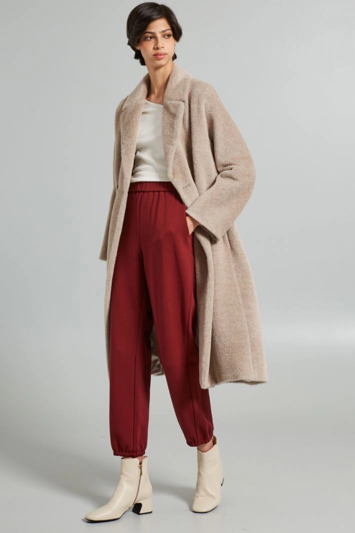 Jersey joggers - BORDEAUX