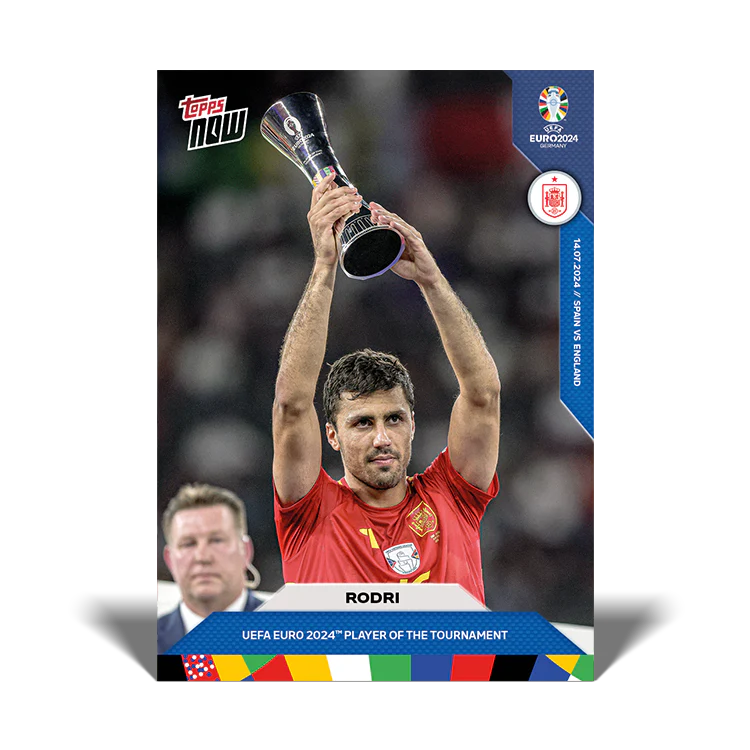 Rodri - UEFA EURO 2024™ Player of the Tournament - EURO 2024 TOPPS NOW® Card 63