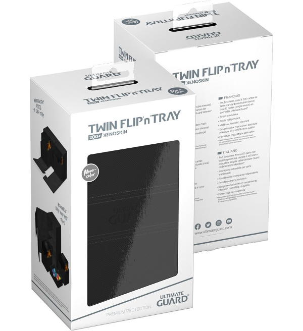 Ultimate Guard Twin Flip'n'Tray 200+ XenoSkin Monocolor - Black