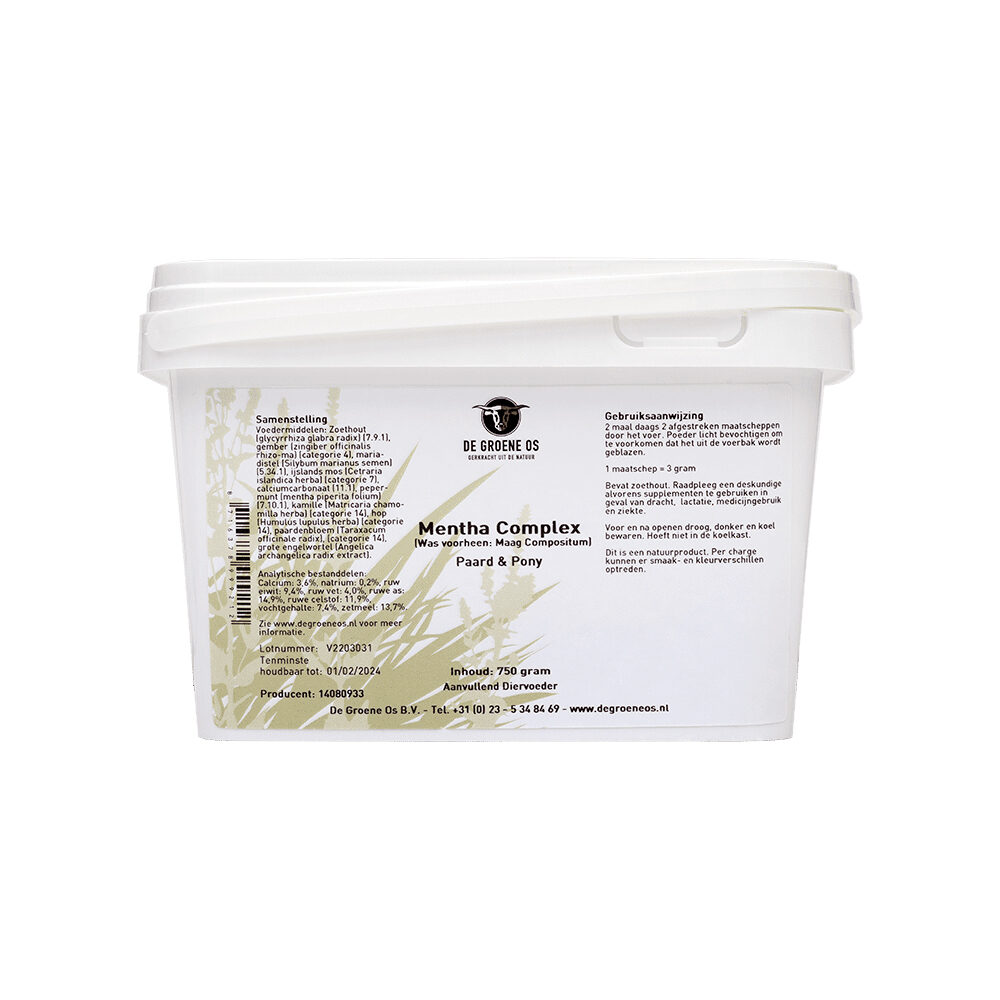 Groene Os Mentha Complex for Horses & Ponies - 750g