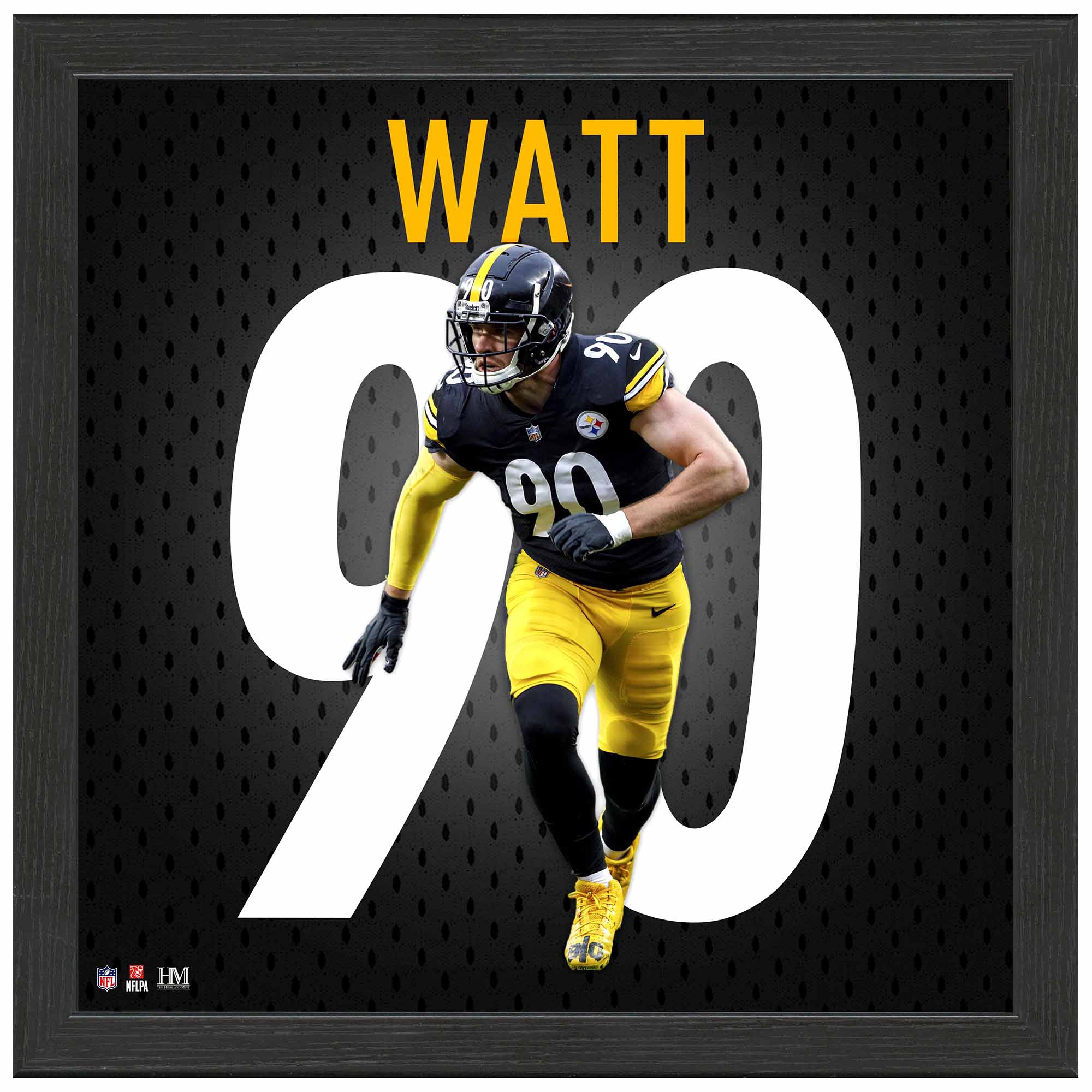 T. J. Watt #90 Pittsburgh Steelers Jersey Framed NFL Photo