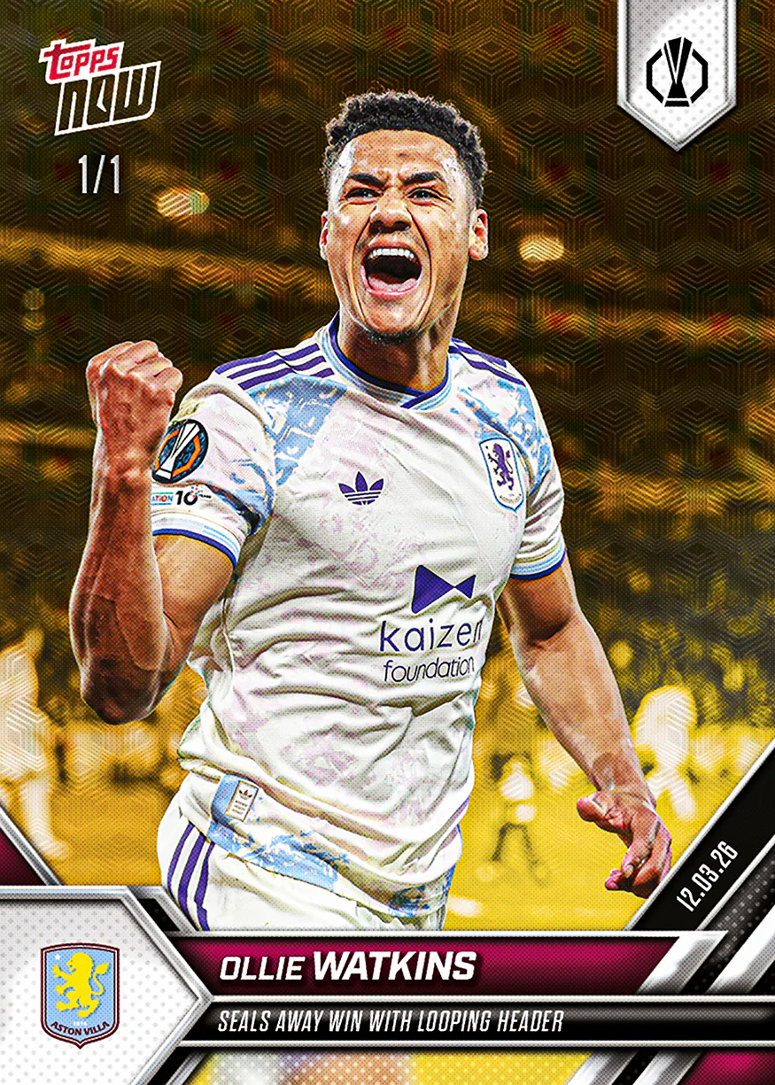 Ollie Watkins - 2025-26 UEL Topps NOW® - Card 22 - PR:166
