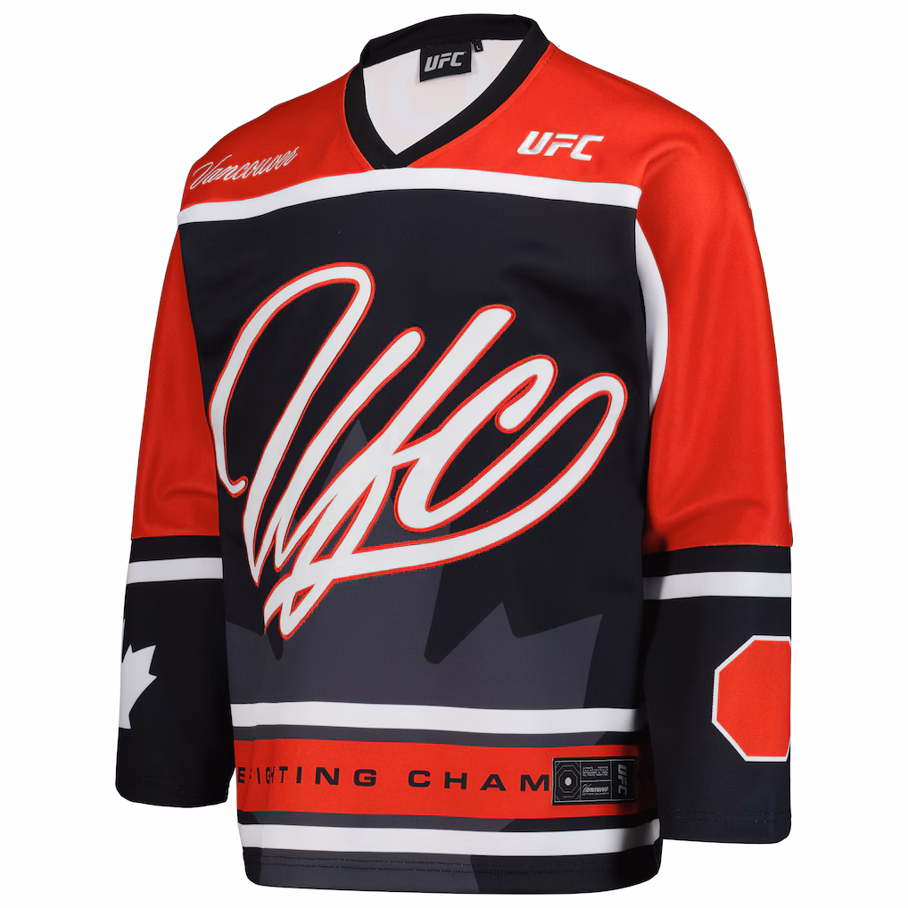 Men's Red/Black UFC Fight Night Vancouver Hockey Jersey