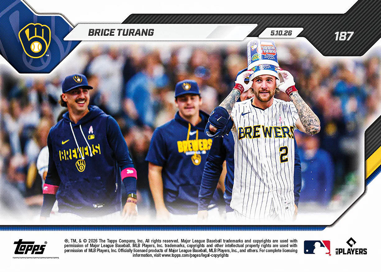 Brice Turang - 2026 MLB Topps NOW® - Card 187 - PR: 997