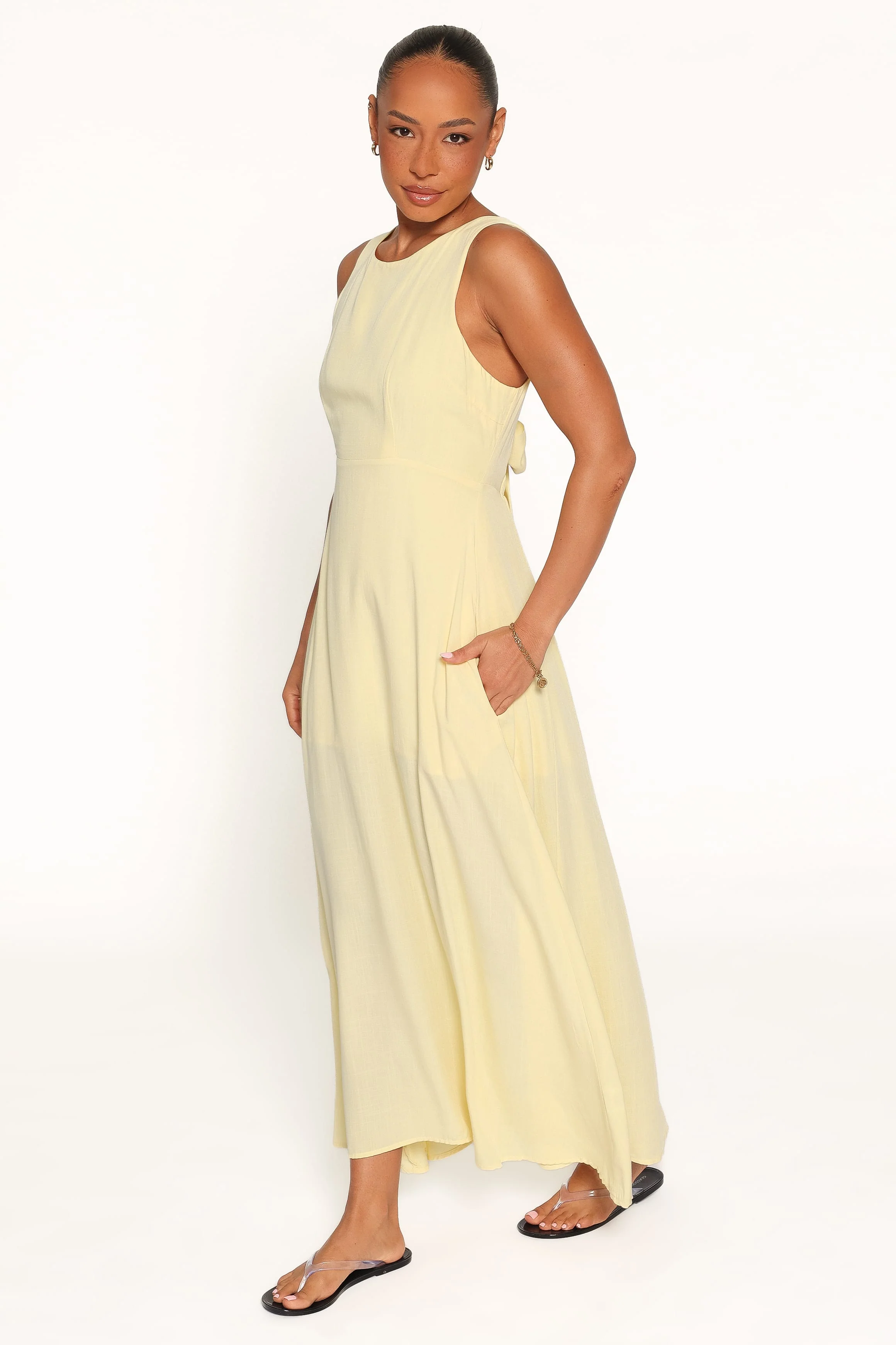 Kerrin Midi Dress - Butter Yellow