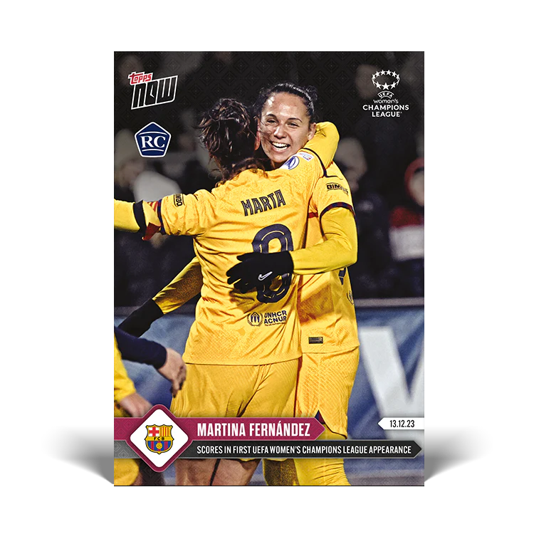 Topps UK - Martina Fernandez - Scores in first UEFA Women's Champions League appearance - UWCL TOPPS NOW® Card #7