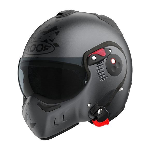 ROOF BOXER ALPHA BLACKSTAR Modular Helmet - Grey / BlackRef: RO0364