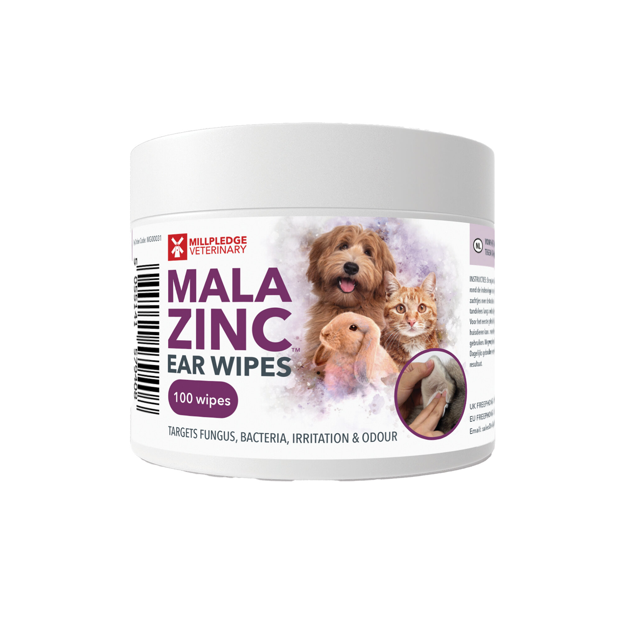 Malazinc Ear Wipes - 5 x 10 pieces