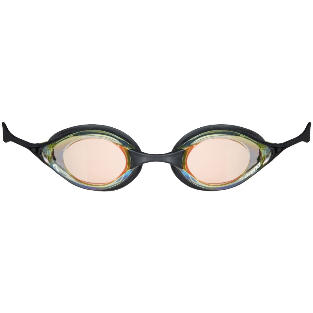 arena Cobra Swipe Mirror Swimming Goggles - Yellow Copper/Black