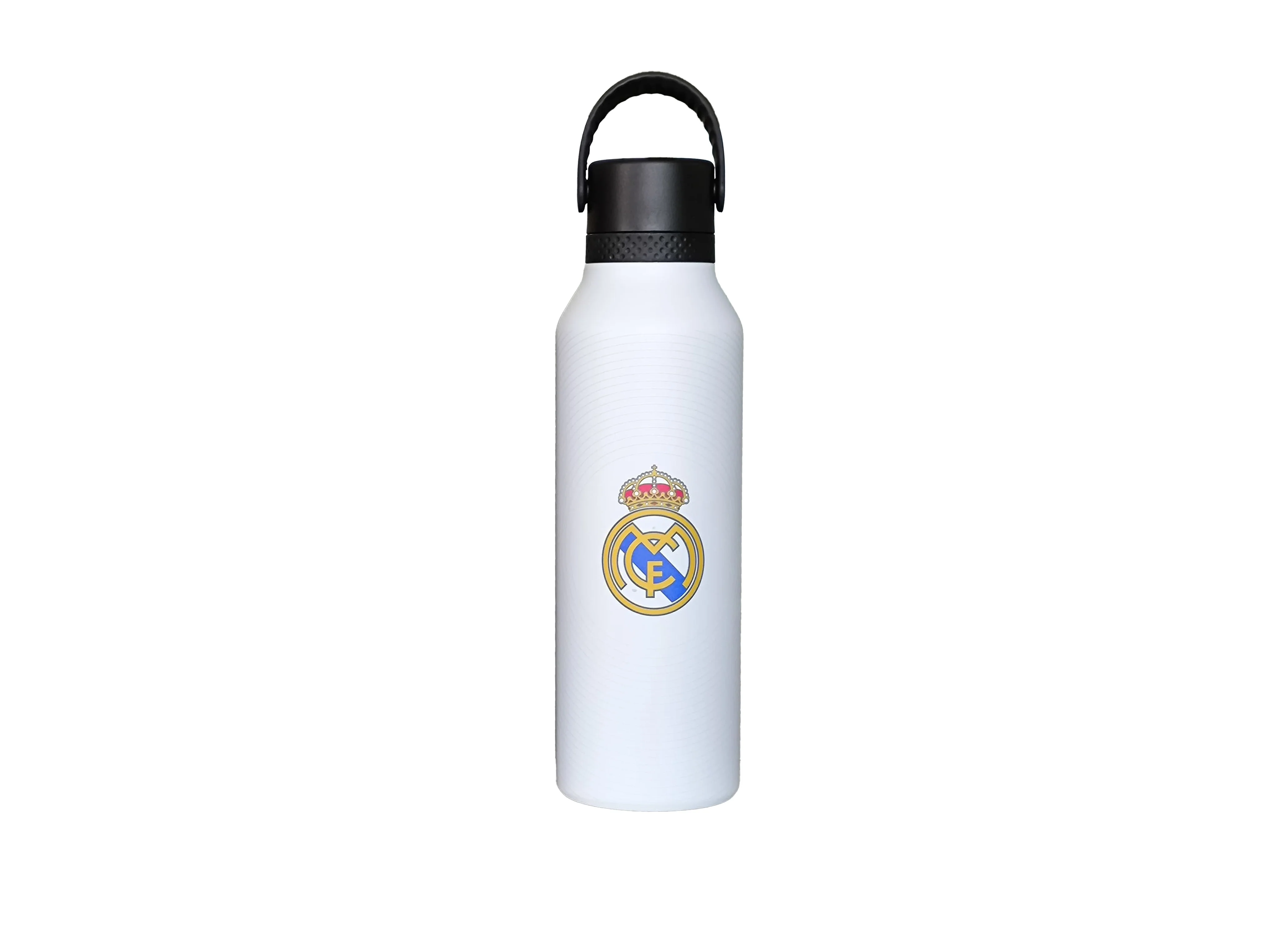 White 600ml Crest Thermo Bottle