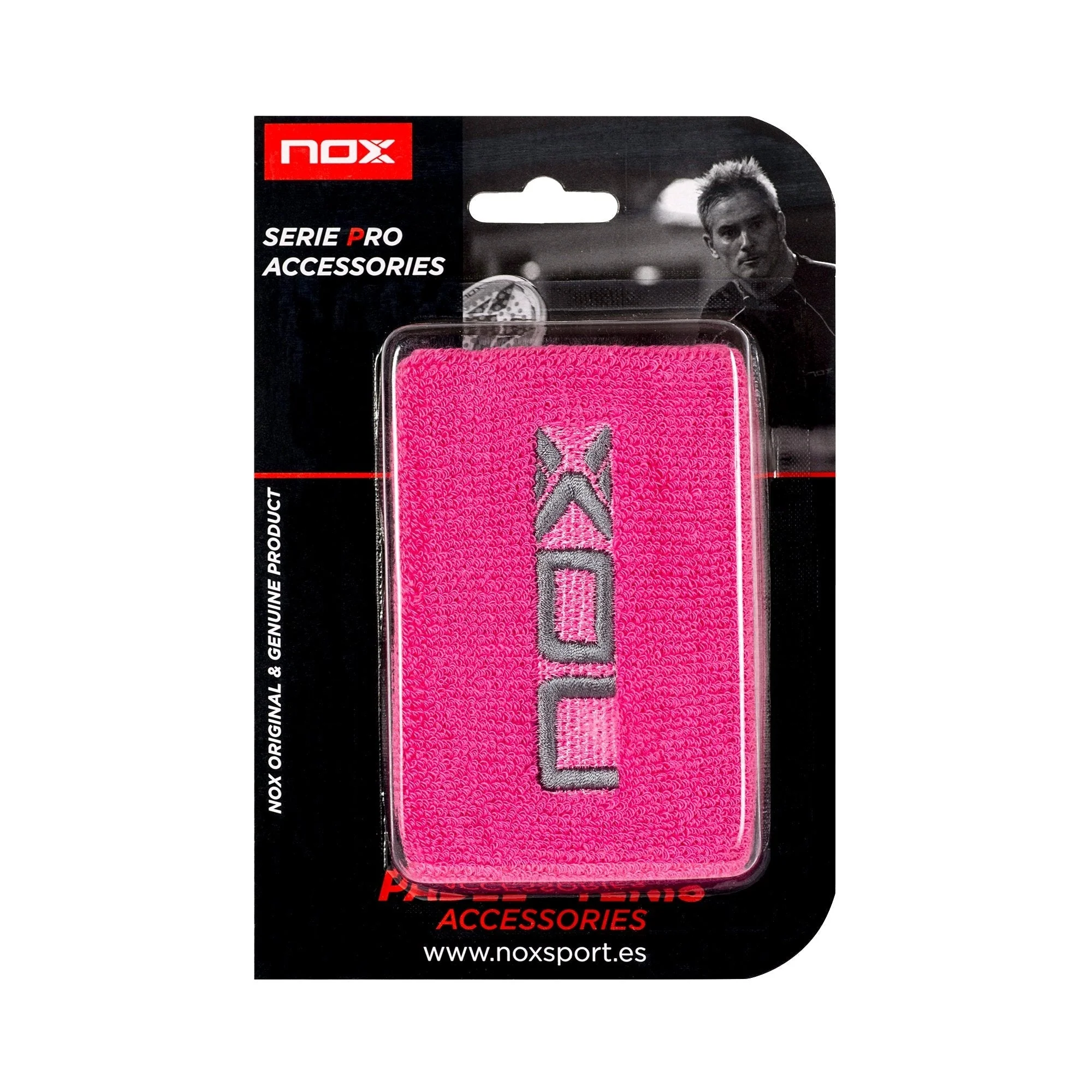 Bag 6 pairs - NOX sports wristbands pink/white