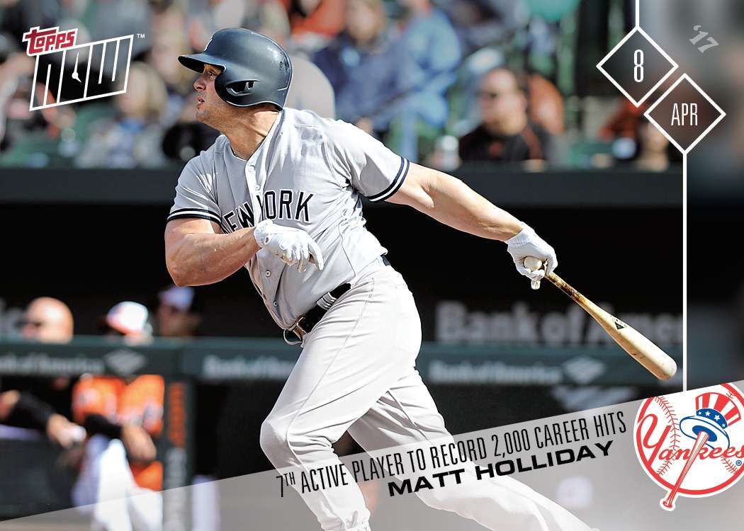 Matt Holliday - 04/08/17 TOPPS NOW® Card 22 - Print Run: 247