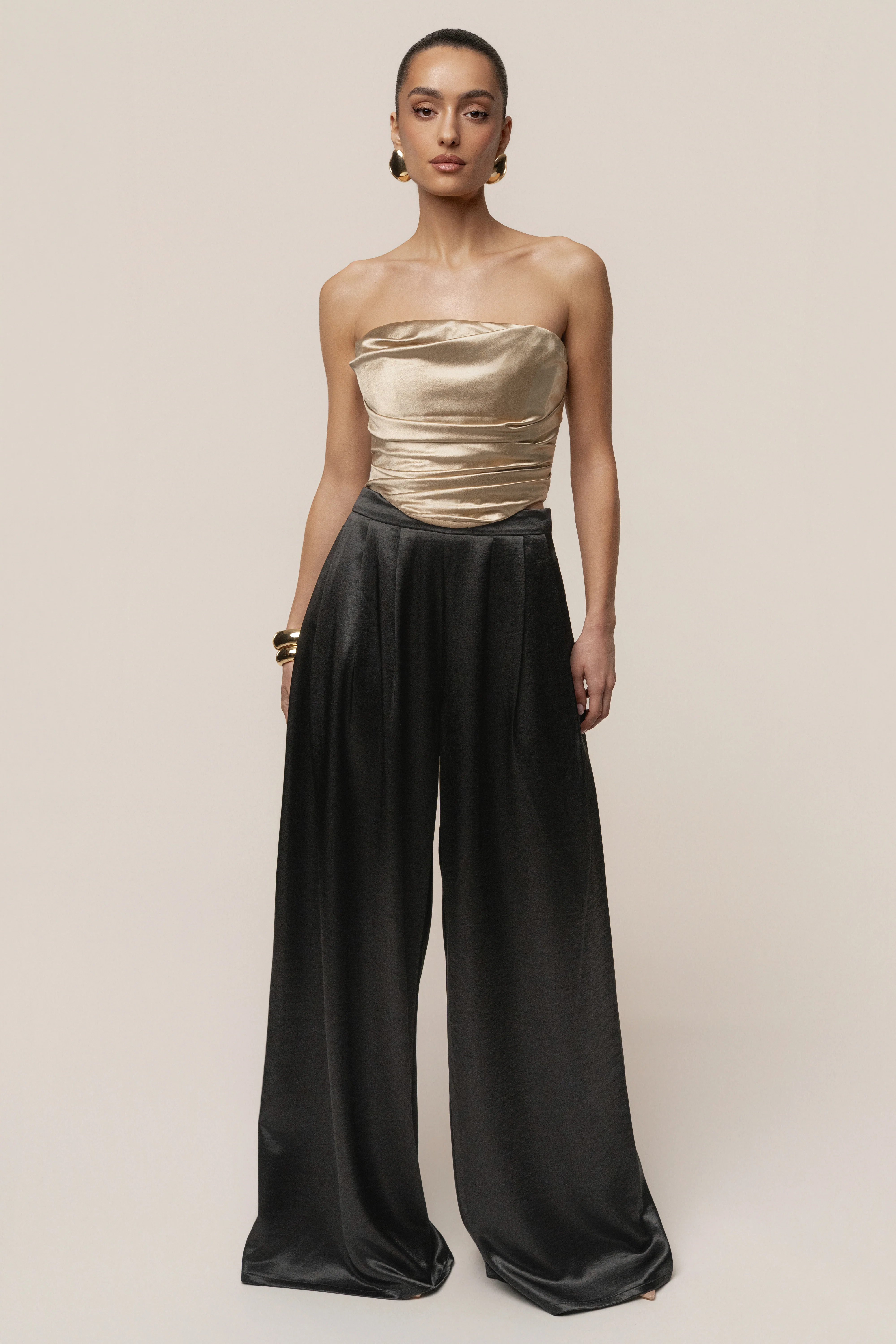 Gold Sparkling Hour Satin Corset