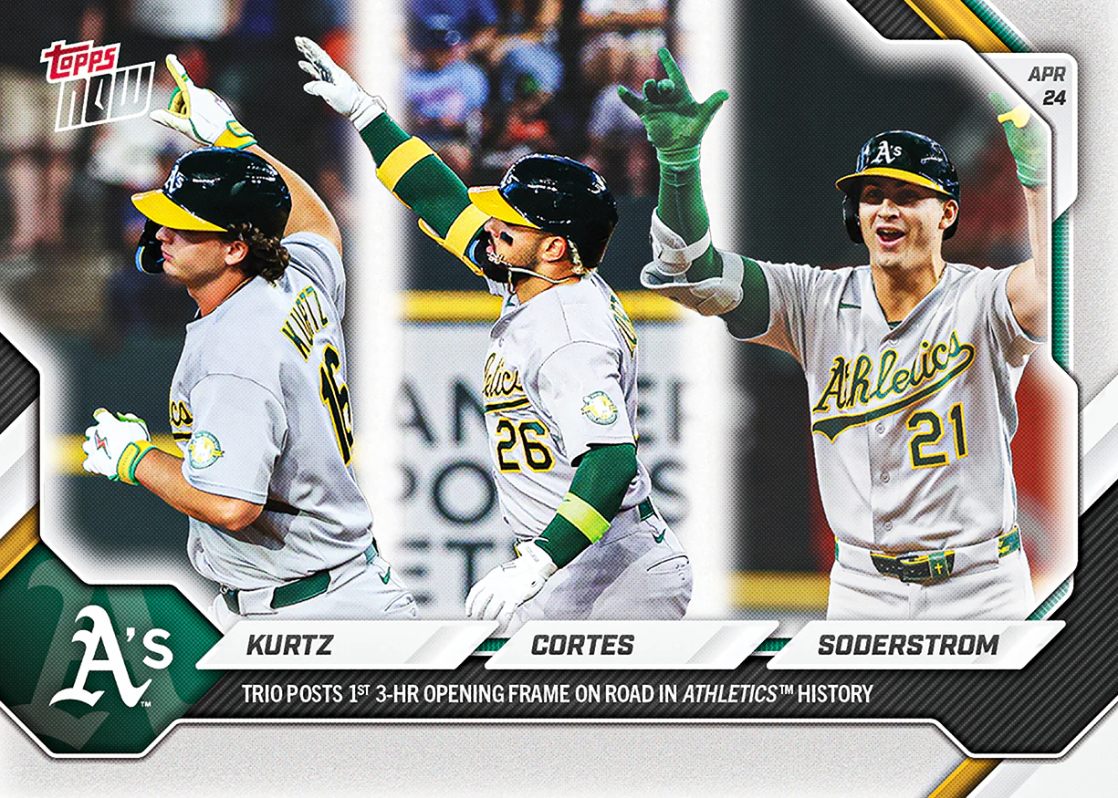 Nick Kurtz / Carlos Cortes / Tyler Soderstrom - 2026 MLB Topps NOW® - Card 121