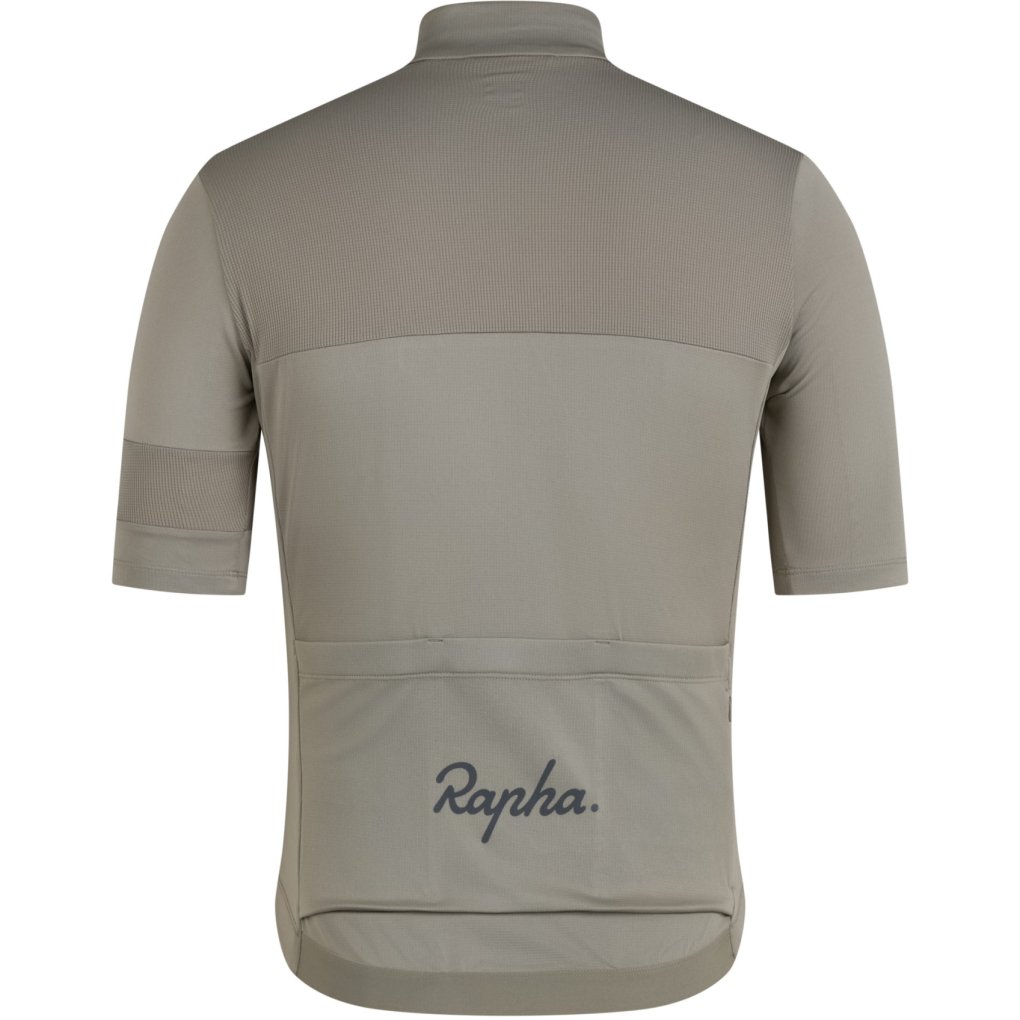 Rapha Brevet E. Short Sleeve Jersey Men - khaki/black