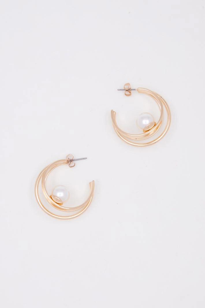 Round pearl earrings - GOLD