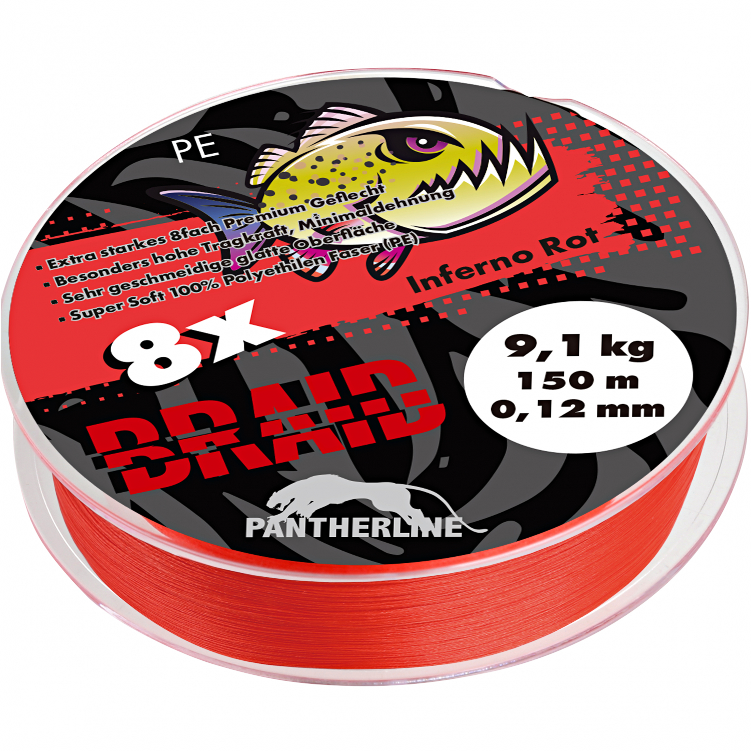 Paladin Pantherline Braid 8-strand braided (inferno red)