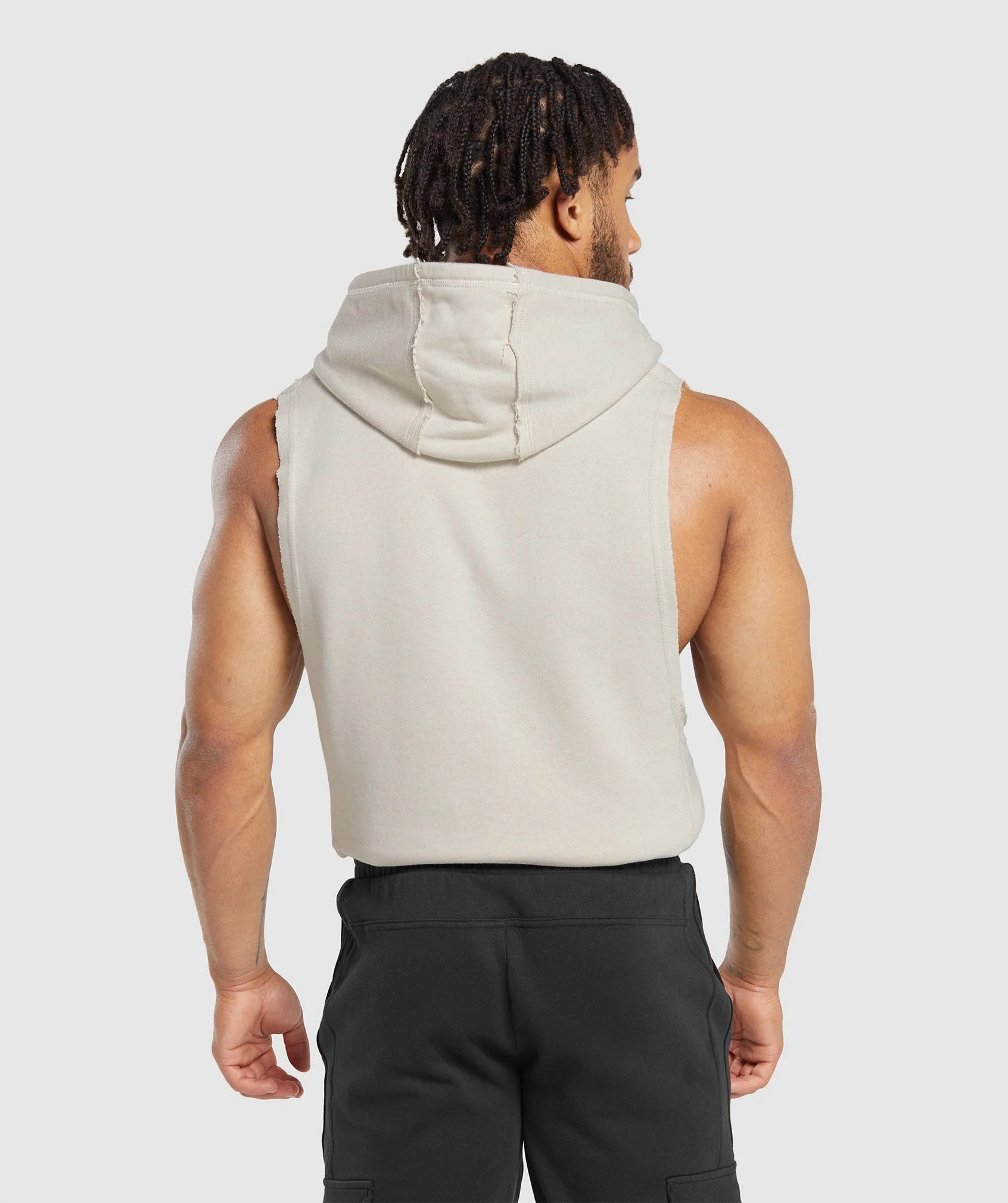 Legacy Drop Arm Hoodie Pebble Grey