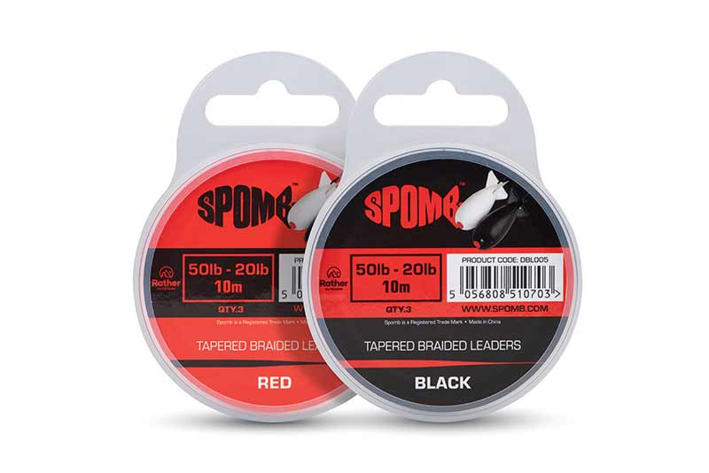 Spomb Tapered Braided Leaders Red & Black