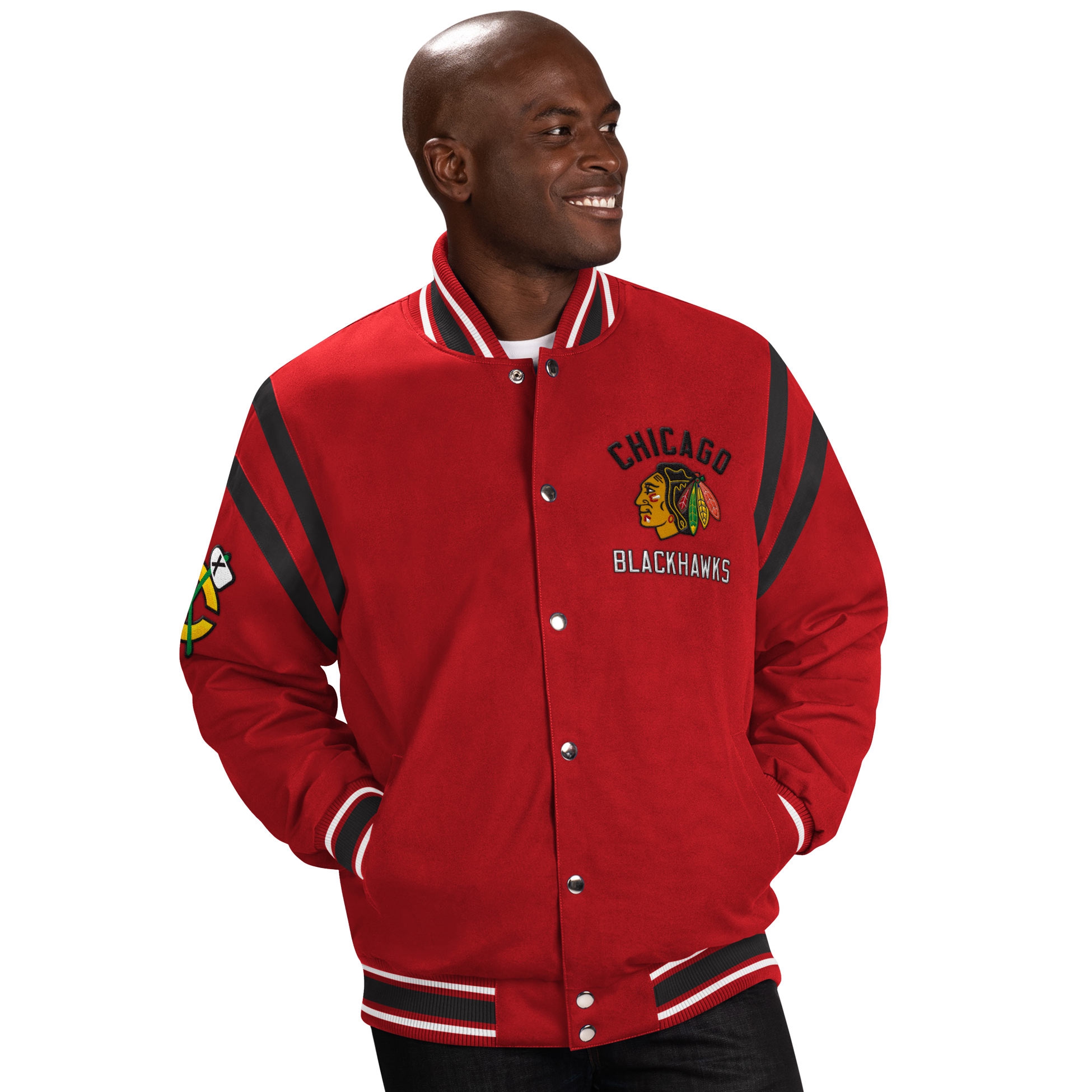 Chicago Blackhawks G-III Tailback NHL Varsity Jacket Red