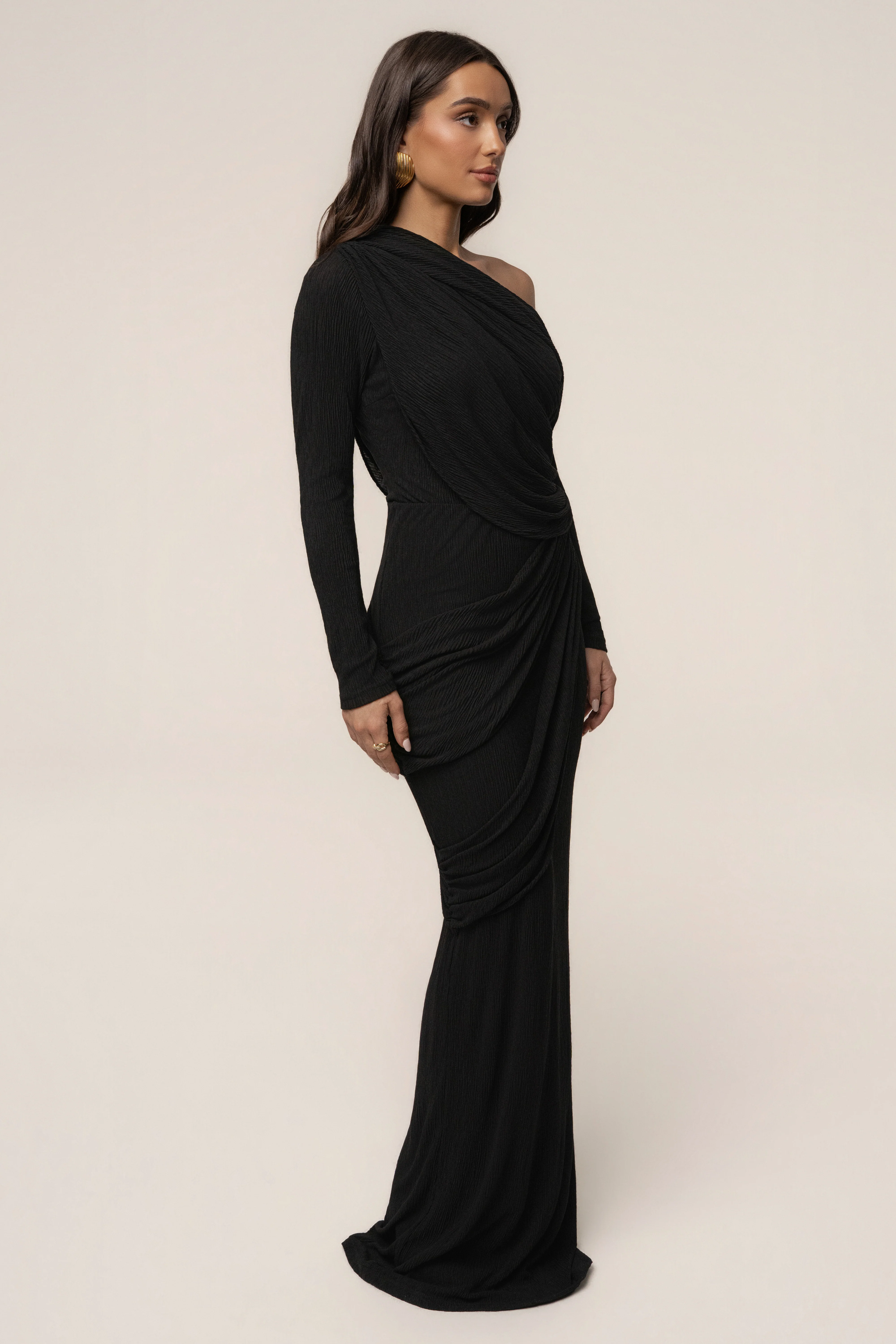 Black Paradise Hills Maxi Skirt