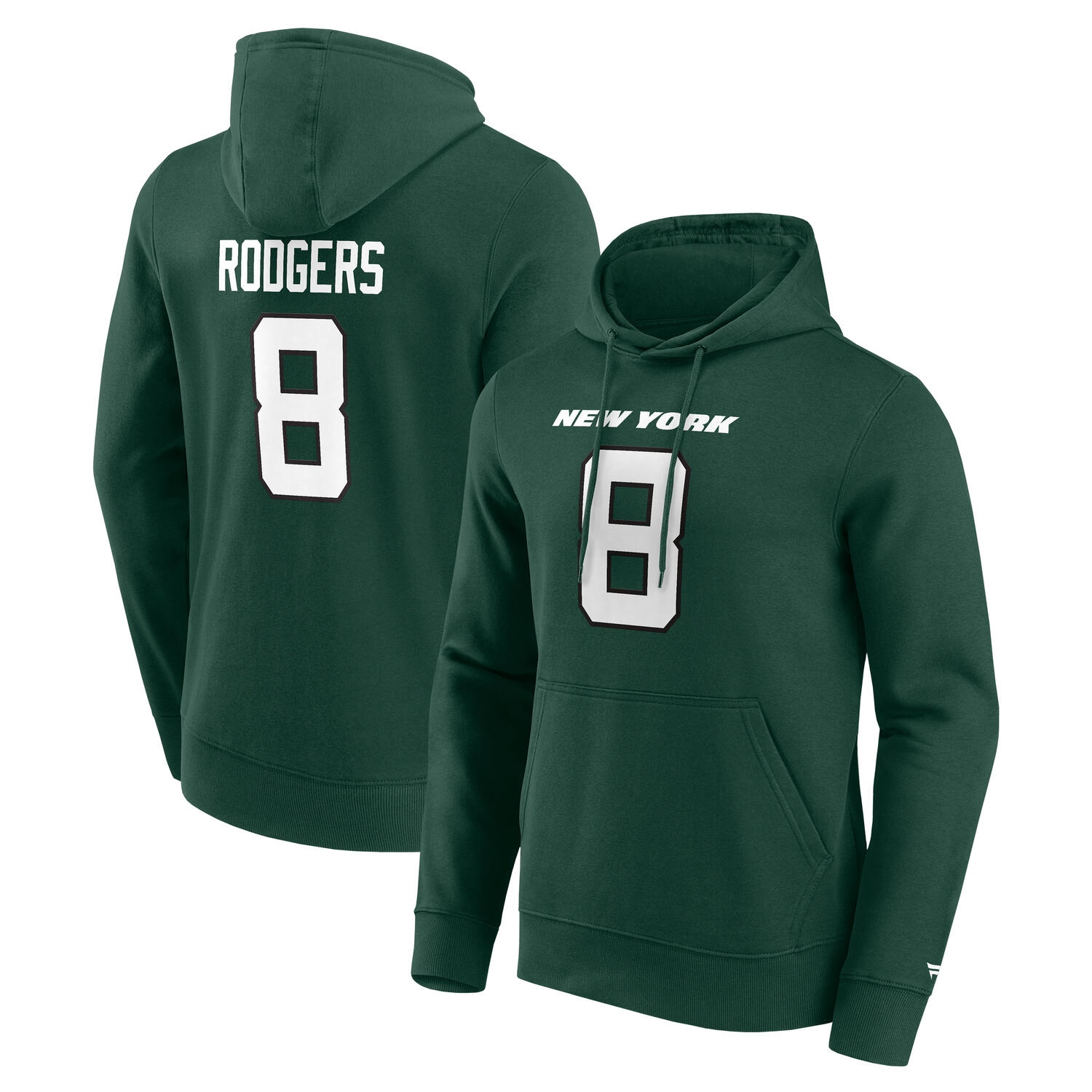 Aaron Rodgers #8 New York Jets Player NFL Hoodie Green