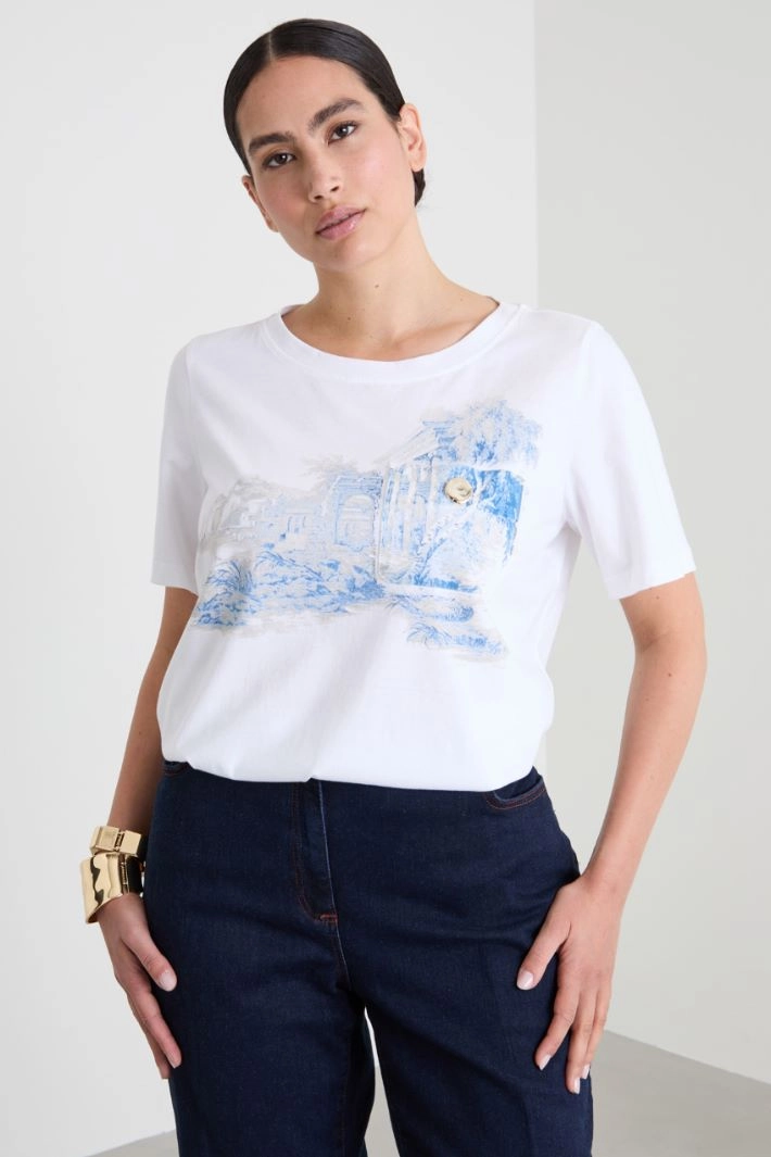 Printed T-shirt - WHITE