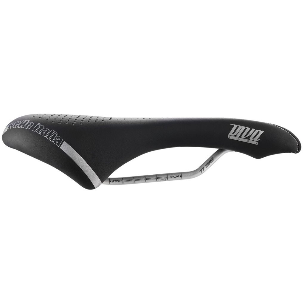 Selle Italia Diva Gel Saddle - Superflow | TI 316 - S3 | black