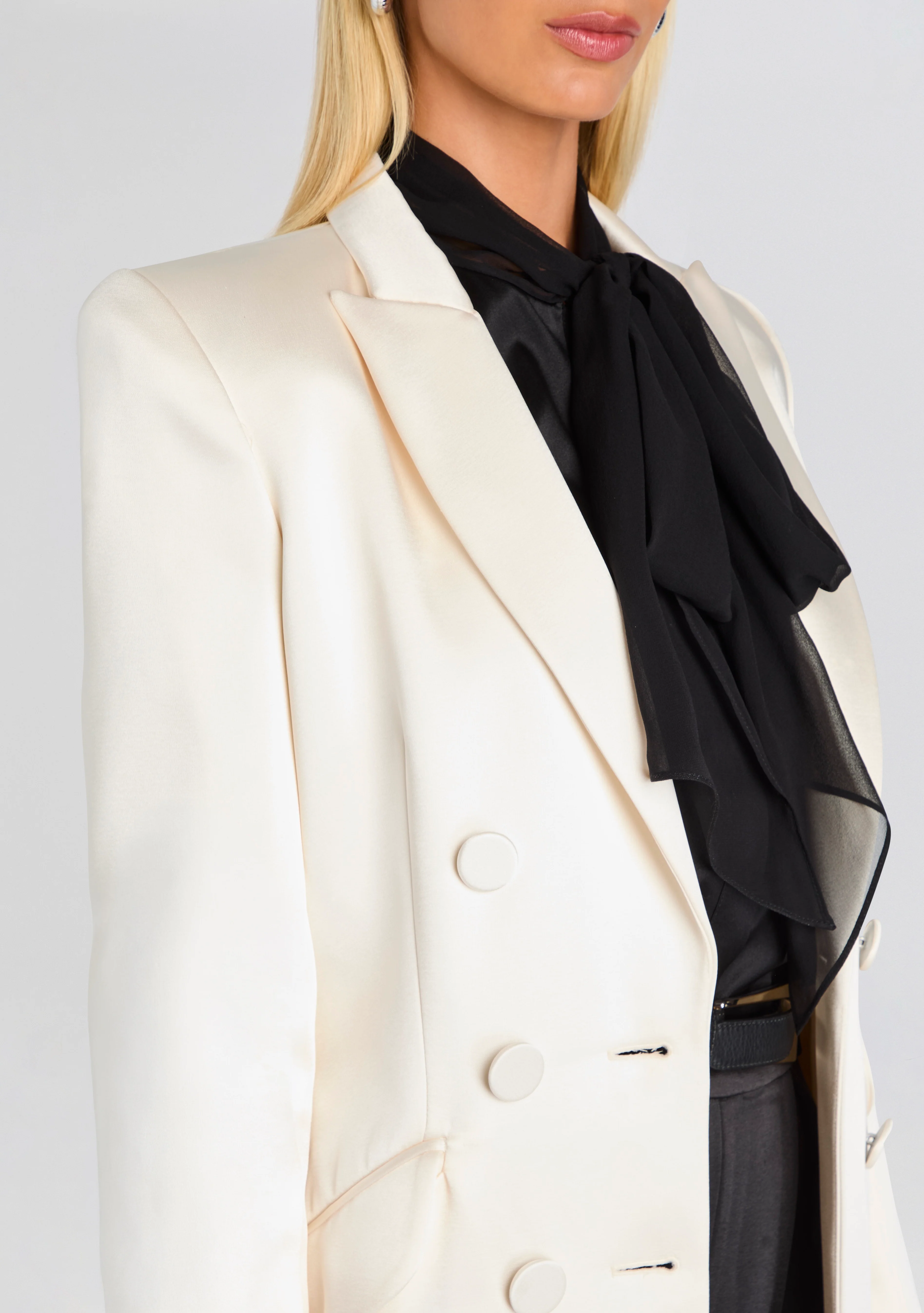Satin Amberly Blazer Evening Dress
