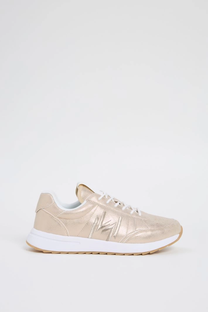 Laminated sneakers - GOLD